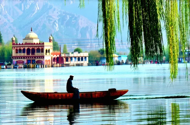 Exploring the Dal Lake solo in Srinagar